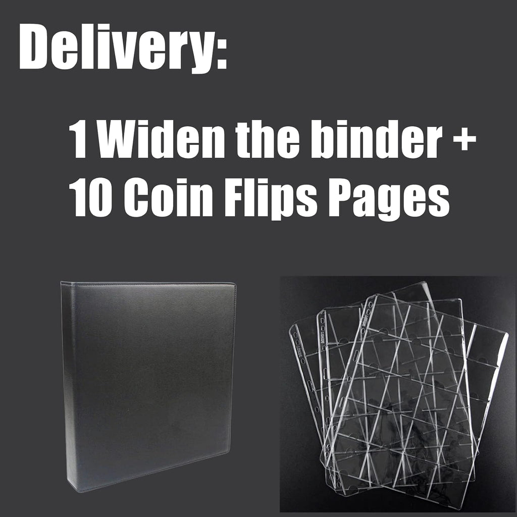 Binder with Sleeves for 2x2 Coin Flips, 200 Pockets Storage Books | Coin Flips Album