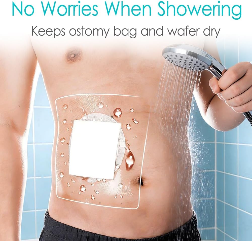 Waterproof Ostomy Bag Shower Cover with Non Sticky Pad Colostomy Ilostomy Urlostomy Pouch Shower Guard Shield