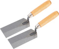 Steel Masonry Margin Trowel, 5 x 2 Inch Blade, Wooden Handle, Professional Construction Tool for Bricklaying and