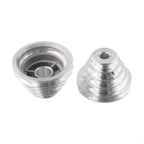 Pagoda Pulley Wheel, Aluminum Transmission Wheel for Benchtop Drill Press, 5-Step V-Belt Sheave for Motor Shaft Drive, Silver(2pcs set)