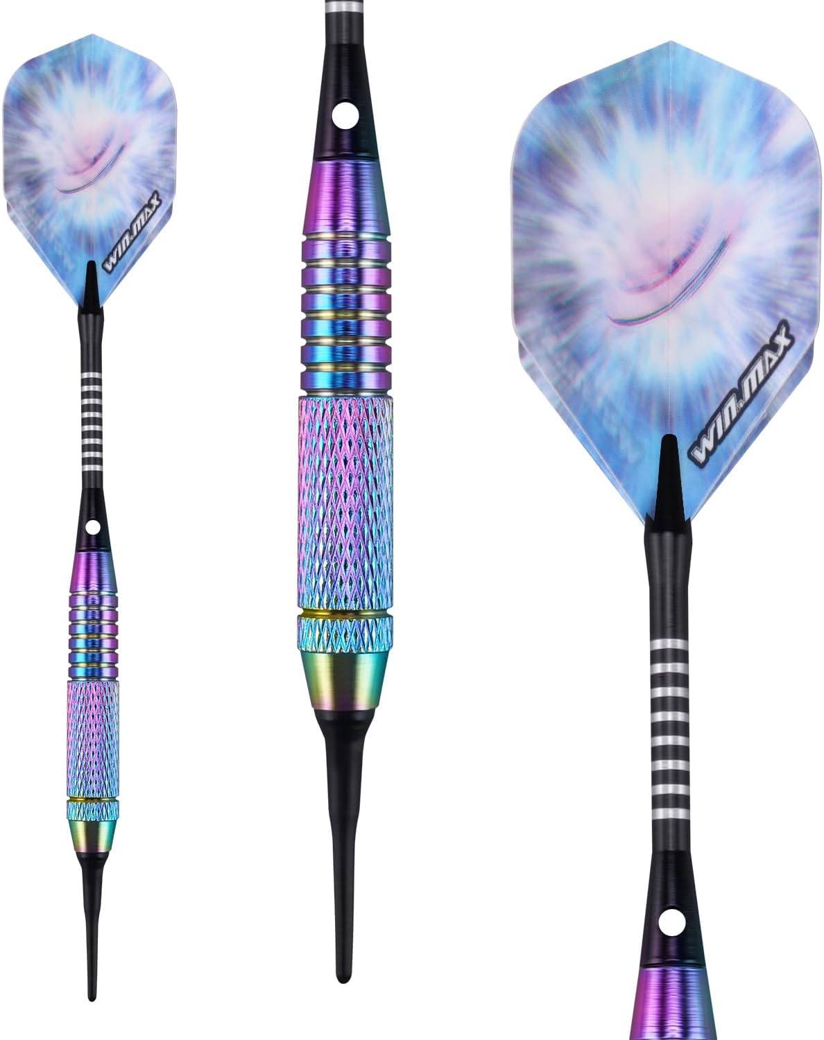 Darts Plastic tip 12 Pcs Soft tip Darts for Electronic Dart Board | 12 Elegant Professional Soft Tip Darts（18g）, 24