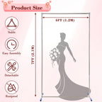 Wedding Arch Backdrop Stand, Heavy Duty 7FT Tall, 4FT Wide Square Rectangular Wedding Arch Frame for Parties Ceremony