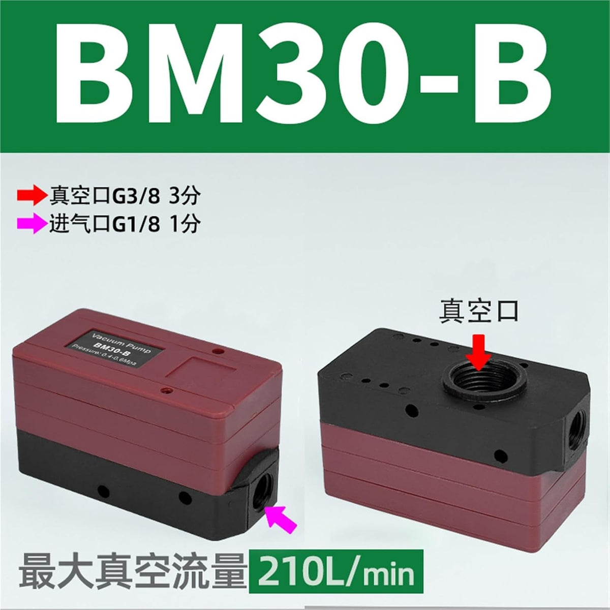 Multi‑Stage Vacuum Generator, Compatible For PIAB PM Series Pneumatic