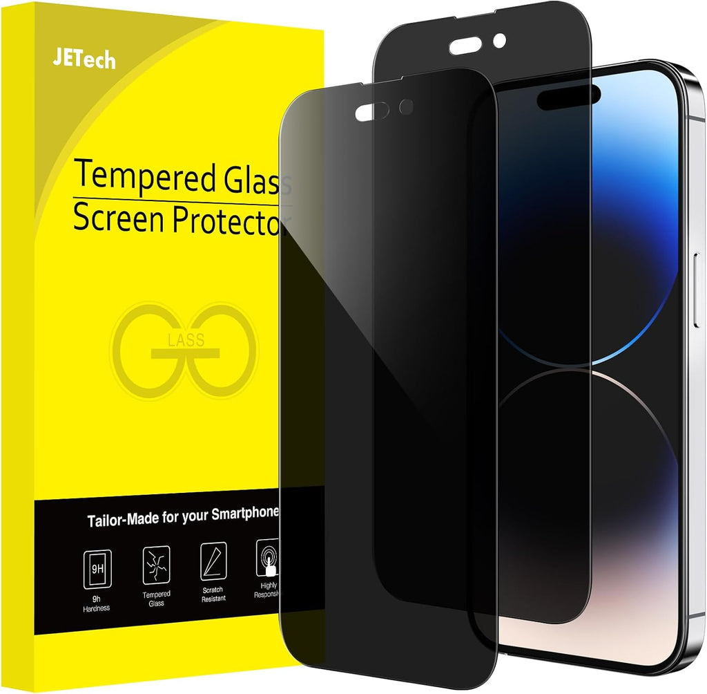 Privacy Full Coverage Screen Protector for iPhone 14 Pro Max 6.7-Inch, Anti-Spy Tempered Glass Film, Edge to Edge