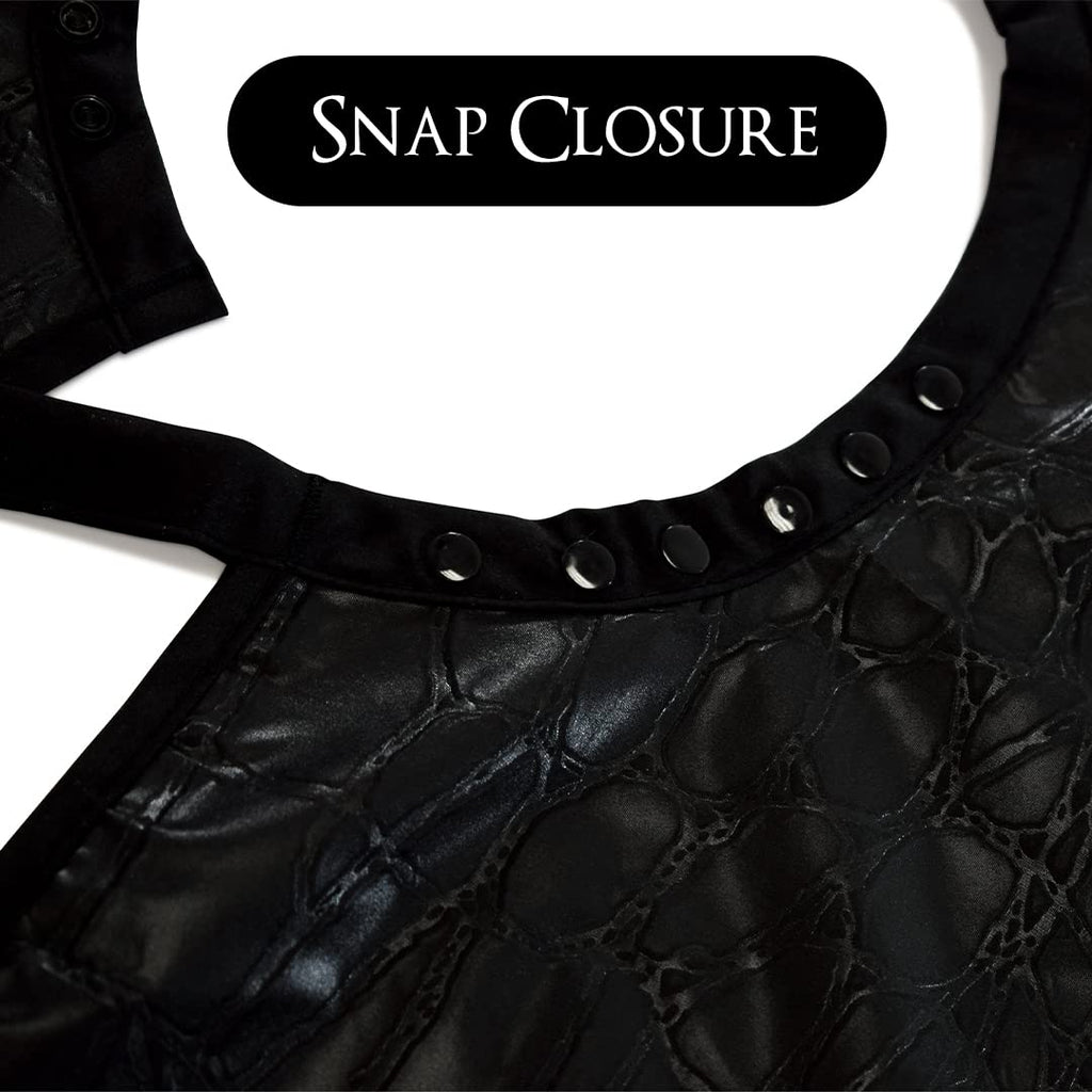 Alligator Hide Bleach-Proof Coloring & Styling Cape, Black | Textured Multi Purpose Salon Cape Defends Against Bleach