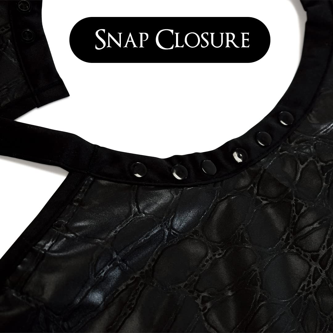 Alligator Hide Bleach-Proof Coloring & Styling Cape, Black | Textured Multi Purpose Salon Cape Defends Against Bleach
