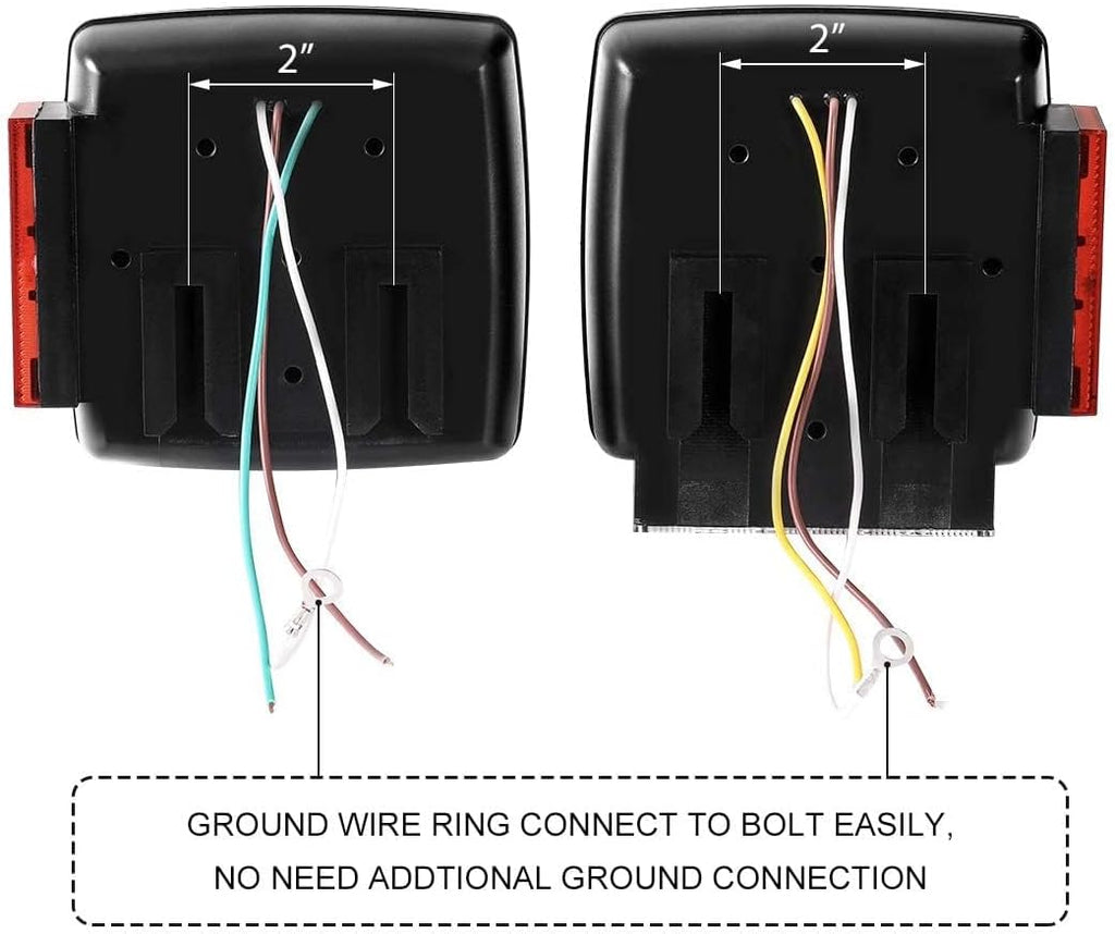 12V Submersible LED Trailer Lights & Wiring Kit
