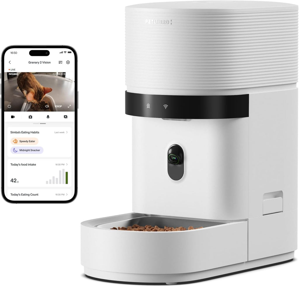 Automatic Cat Feeder with Camera, Scale AI Smart Food Intake Track