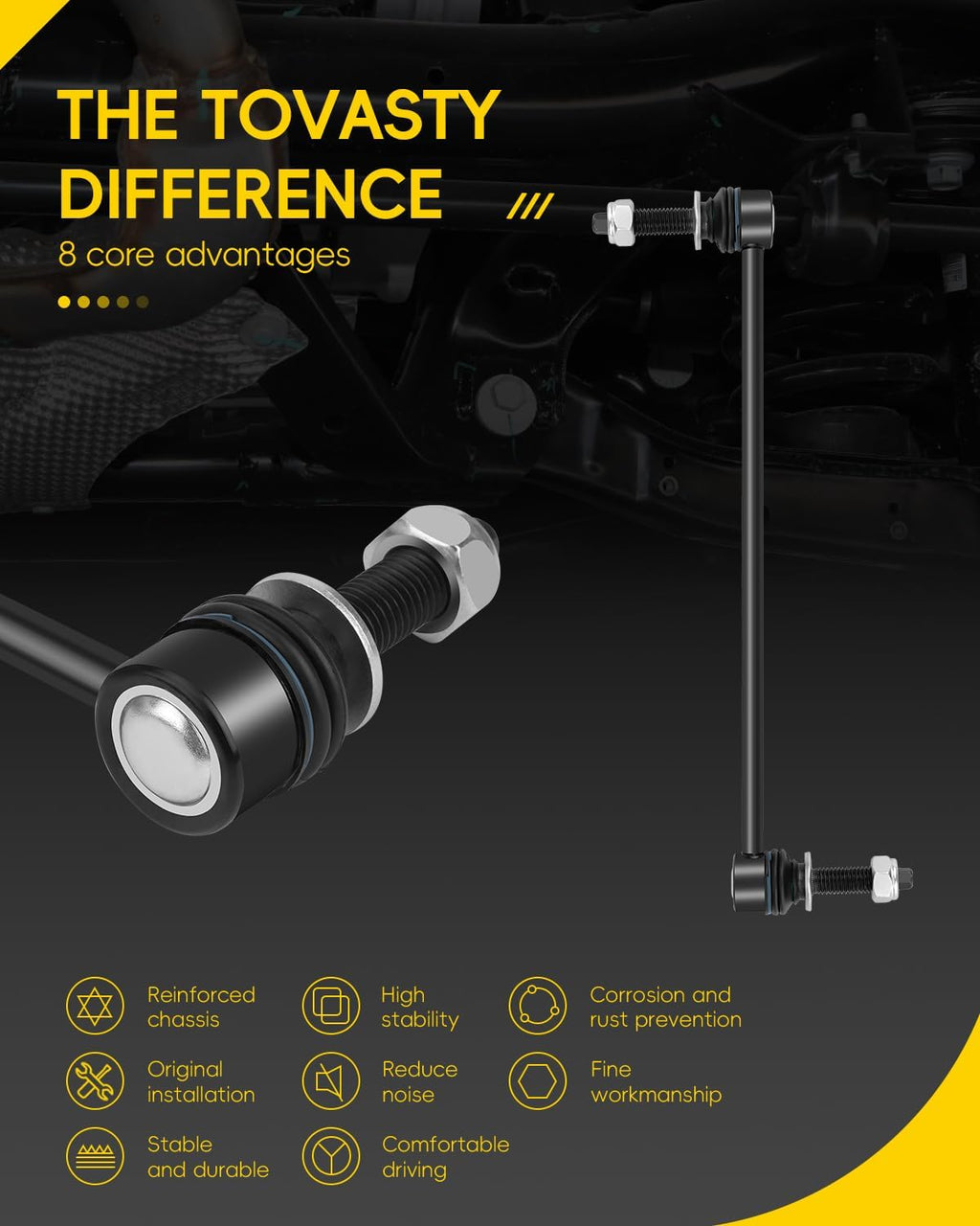 TOVASTY Front Sway Bar Links for Ford Explorer 2011-2018