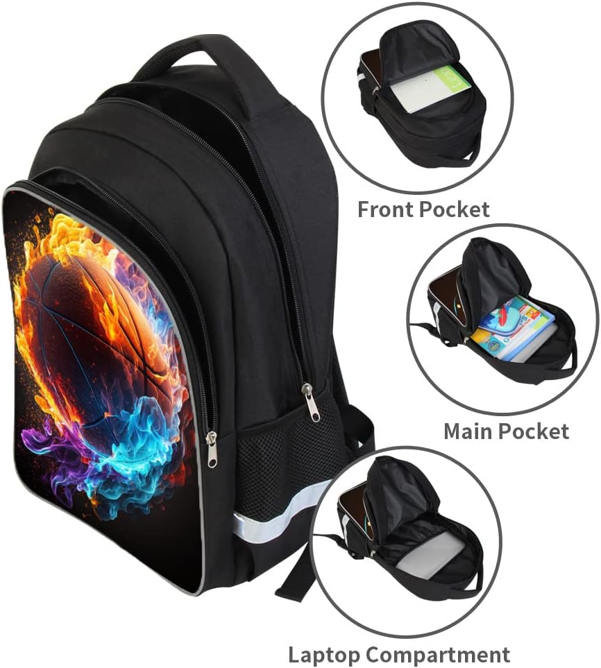 School Backpack for Boys, Basketball Backpack for Boys School Bag Suitable for 6-18 Kid, for Children Teens