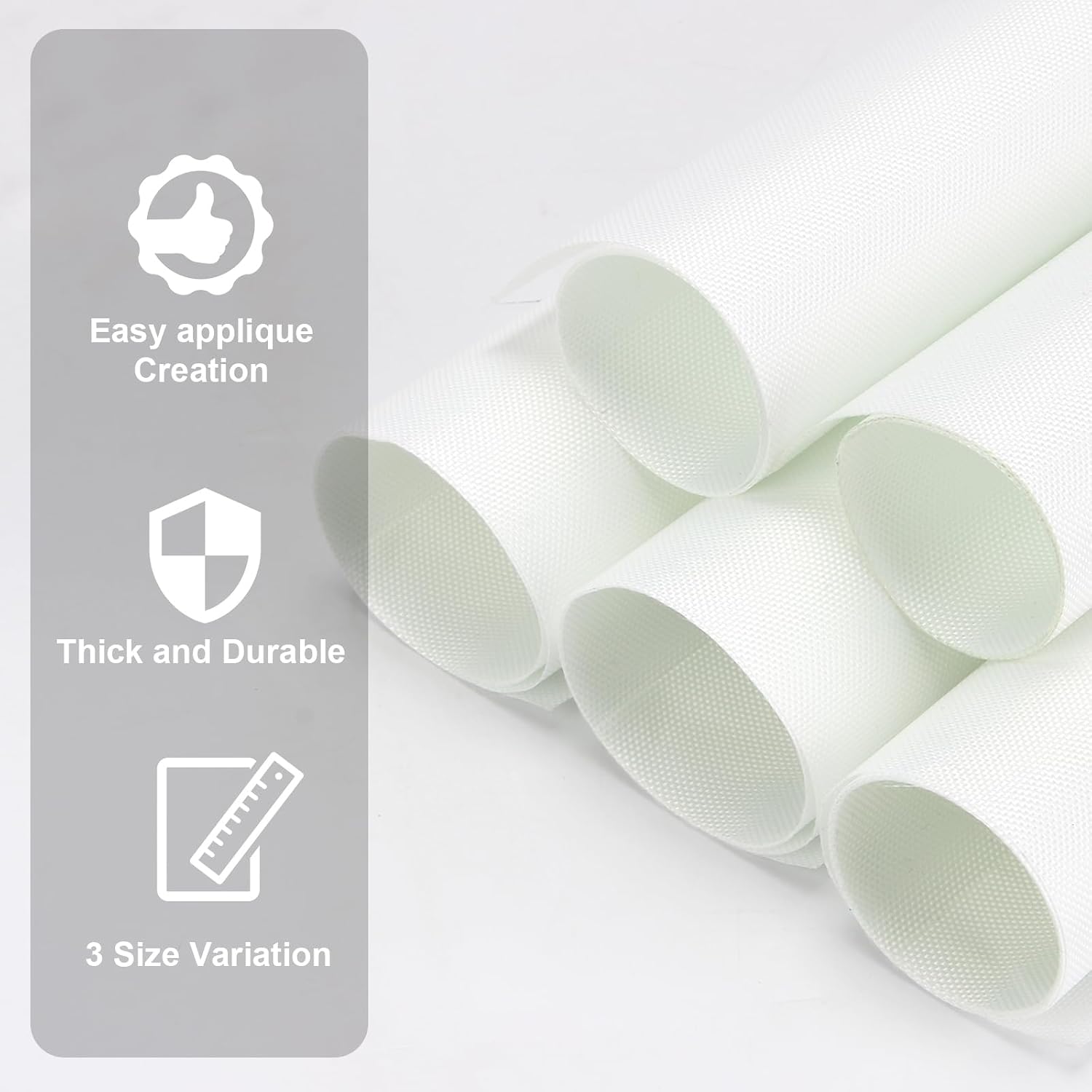 6 Pack PTFE Virgin Sheets, 3 Sizes Applique Pressing Teflon Sheets | 1/16'' Thick Non Stick Craft Mat for Applique