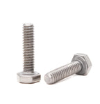 cSeao 20pcs 1/4-20 x 1/2" Hex Head Bolts, Plain Finish, 304 Stainless Steel