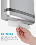 200 Sheets Wall Mount Paper Towel Dispenser,Fit Multifold Paper,Silver