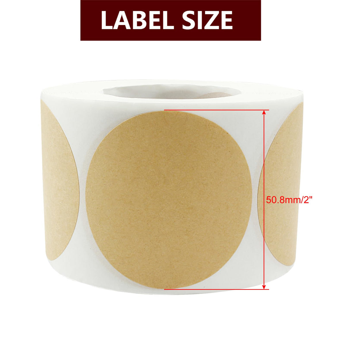 2 Inch Kraft Code Dot Stickers