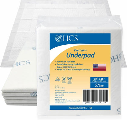 HCS 30x36 Disposable Bed Pads, Adult Incontinence, Underpads, Chucks