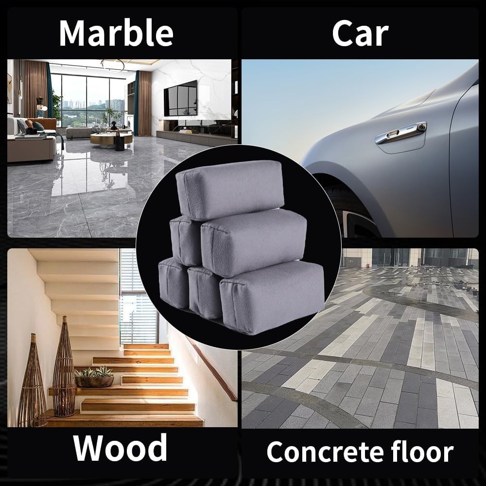 Microfiber Applicator Pad, Car Detailing Suede Sponge Applicator, 6Pcs Coating Sponge Pads for Cars, Ceramic Spray