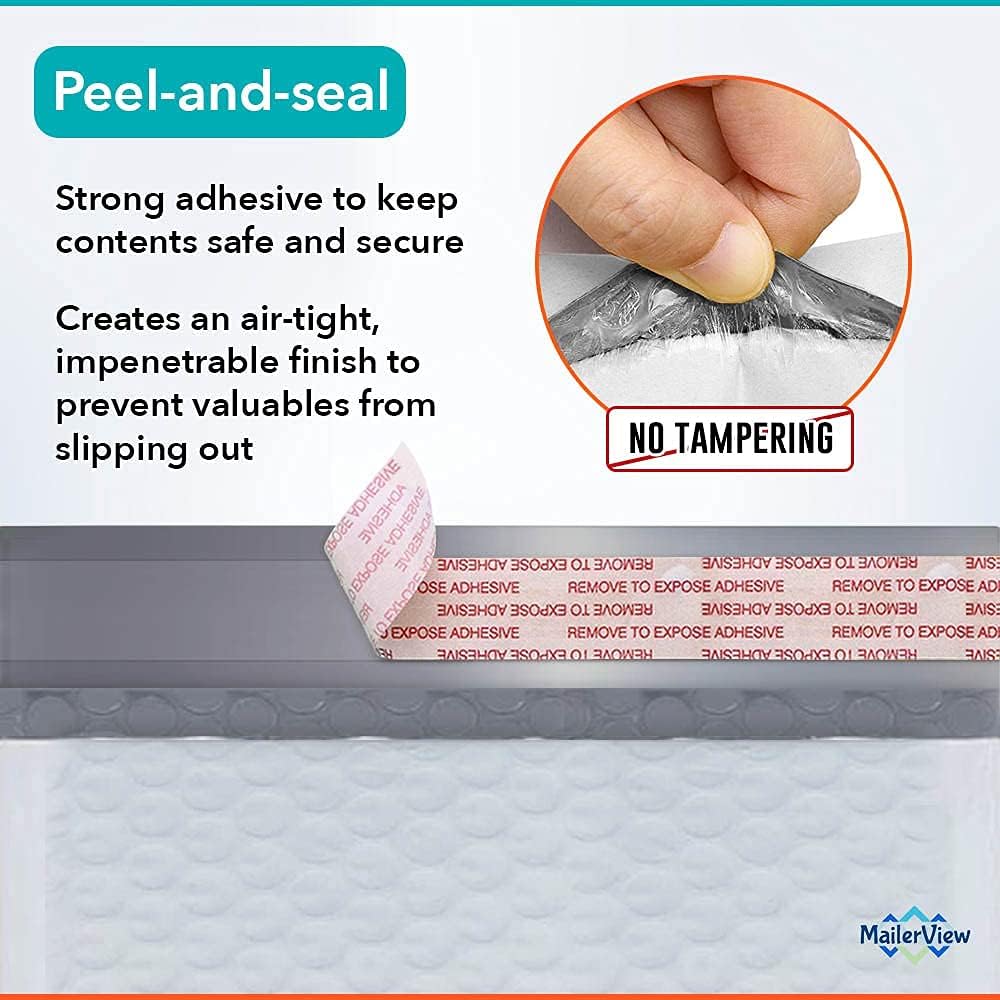 Bubble Mailers 14.25x20, Self Seal Poly Padded Envelopes #7, 50 Pack Bulk