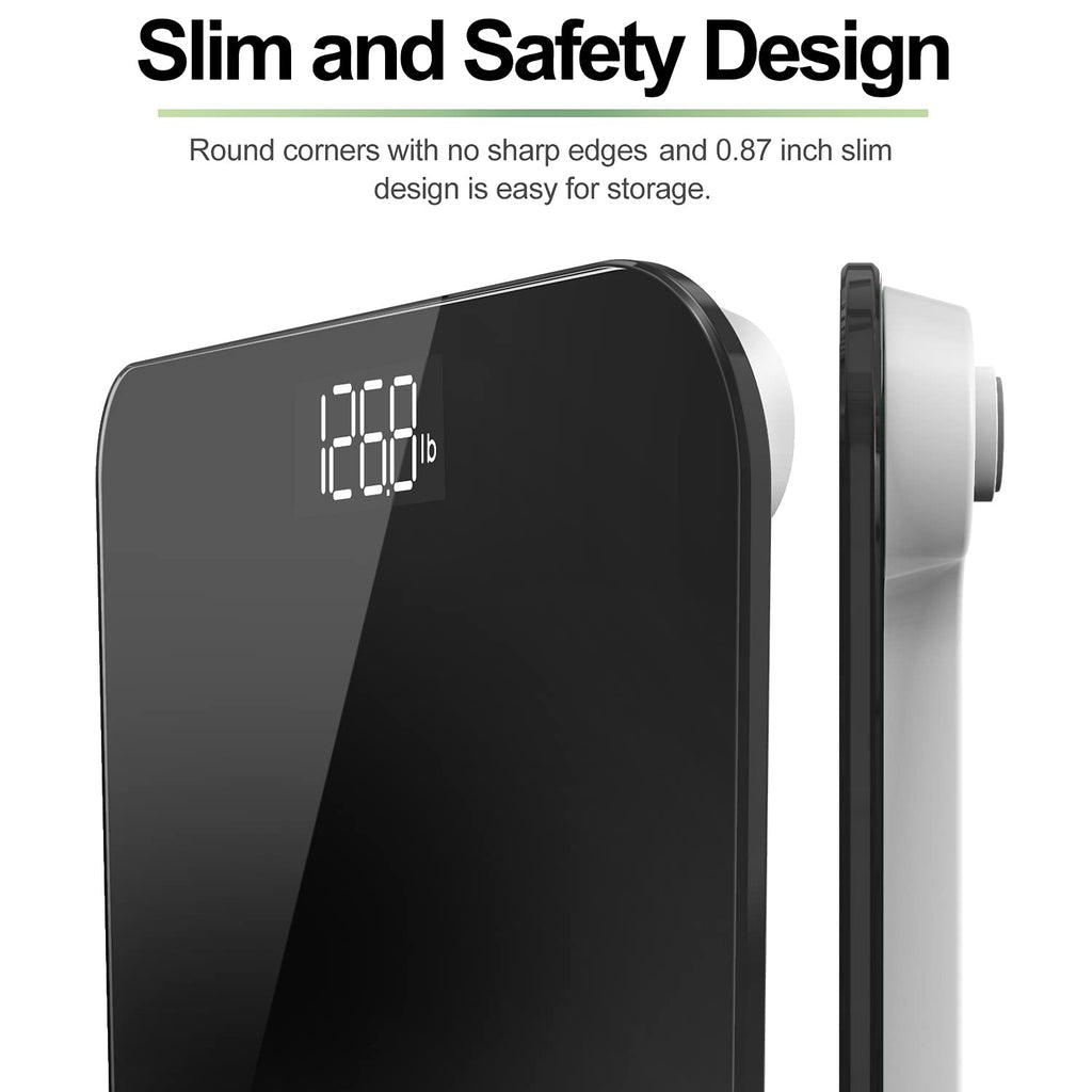 Digital Bathroom Scale for Body Weight, 400lbs, LED Display, Core 1S | Weighing Machine with High-Precision Sensors