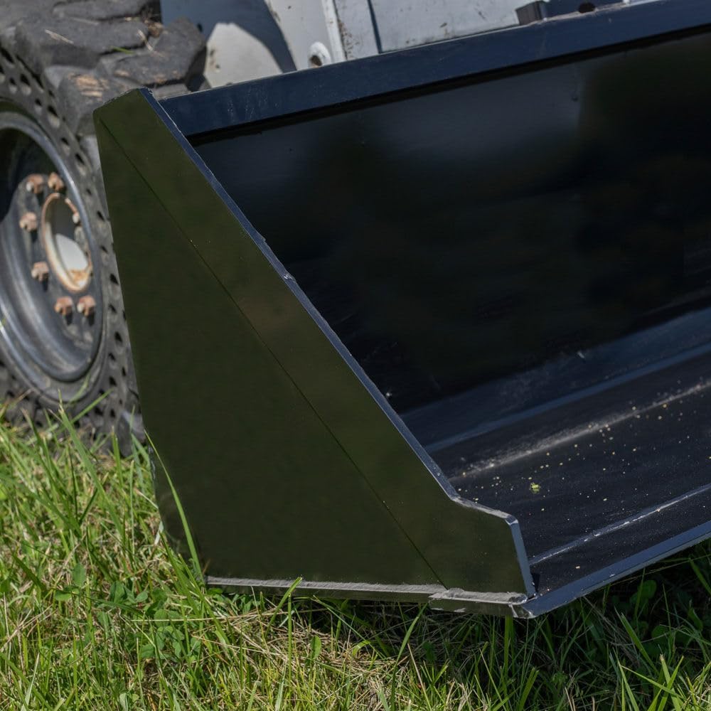 Titan Attachments Skid Steer Bucket Attachment V2 60" Reinforced