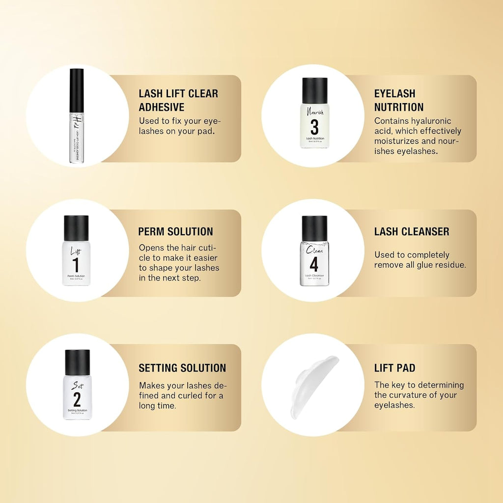 Lash Lift Kit & Brow Lamination Kit Professional Eyelash Perm Kit Semi-Permanent Lash Curling Perming With Detail