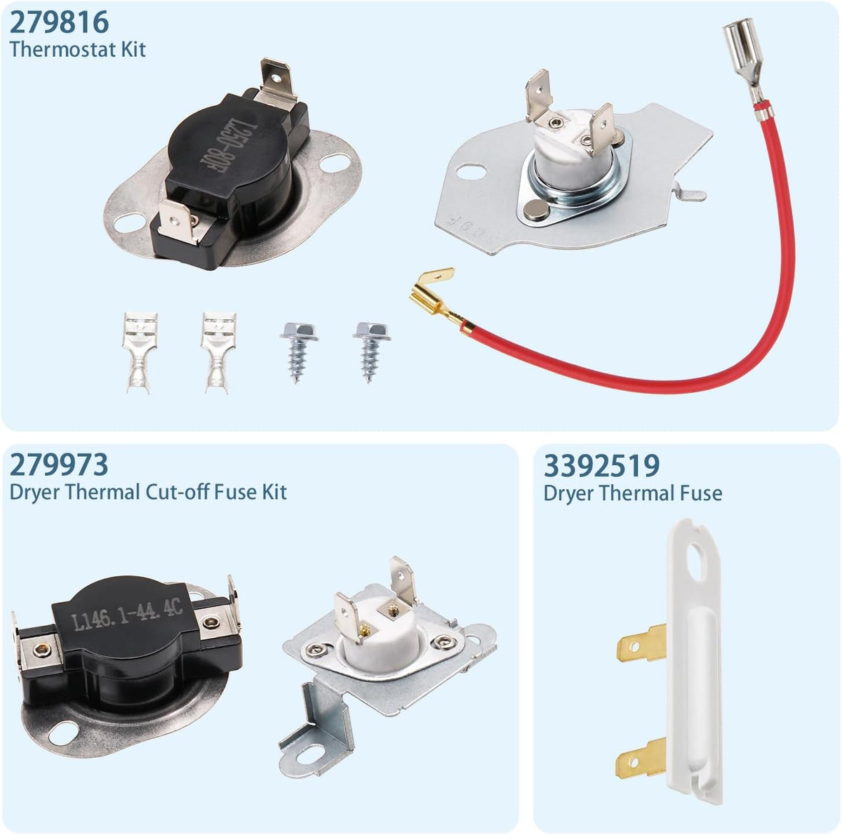 MED6230HW3 MED6230HW2 MED6630HC1 Dryer Heating Element Kit for Maytag