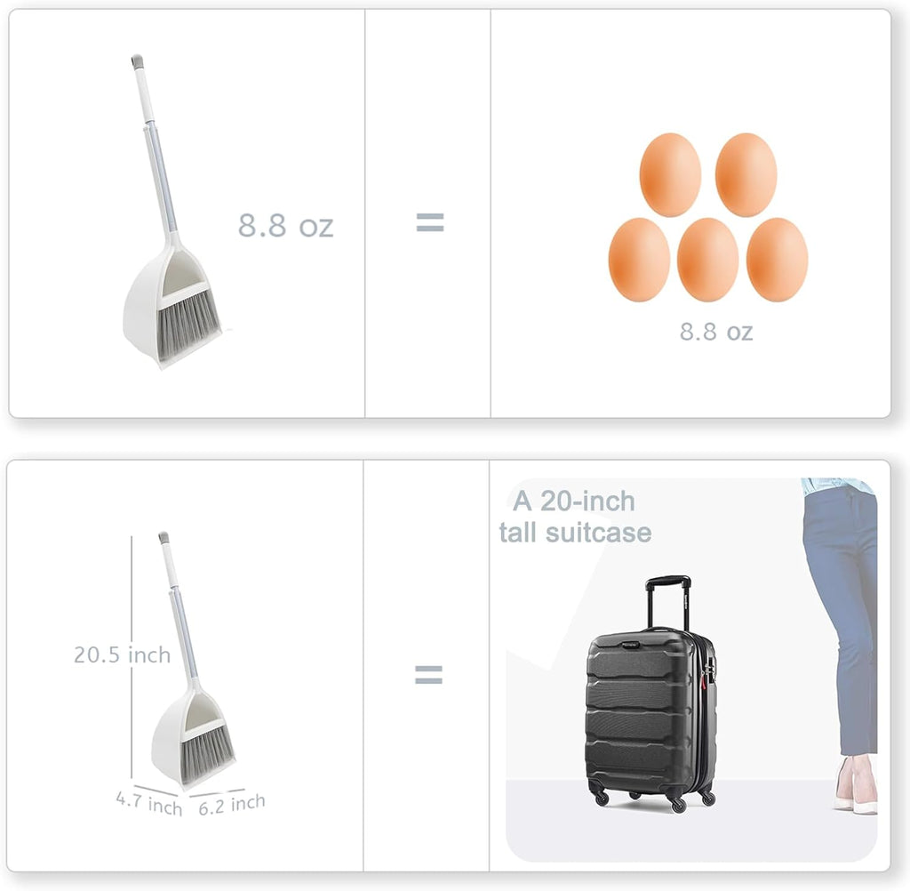 Small Broom and Dustpan Set, Household Mini Broom and Dustpan Set, Mini Broom and Cleaning Set Suitable for Various