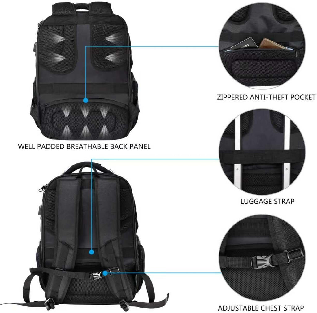 TSA Friendly Travel Laptop Backpack 17.3 inch XL Computer Backpack Water-Repellent College Daypack Business Backpack