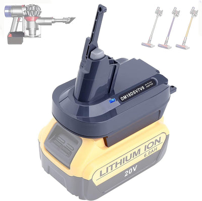 Swidan V7 V8 Battery Adapter Compatible with Dewalt 20V Battery Converted to Replacement for Dyson V7 V8 Battery SV10 SV11 Series Animal Absolute Motorhead Pro HEPA Cordless Stick Vacuum Cleaners