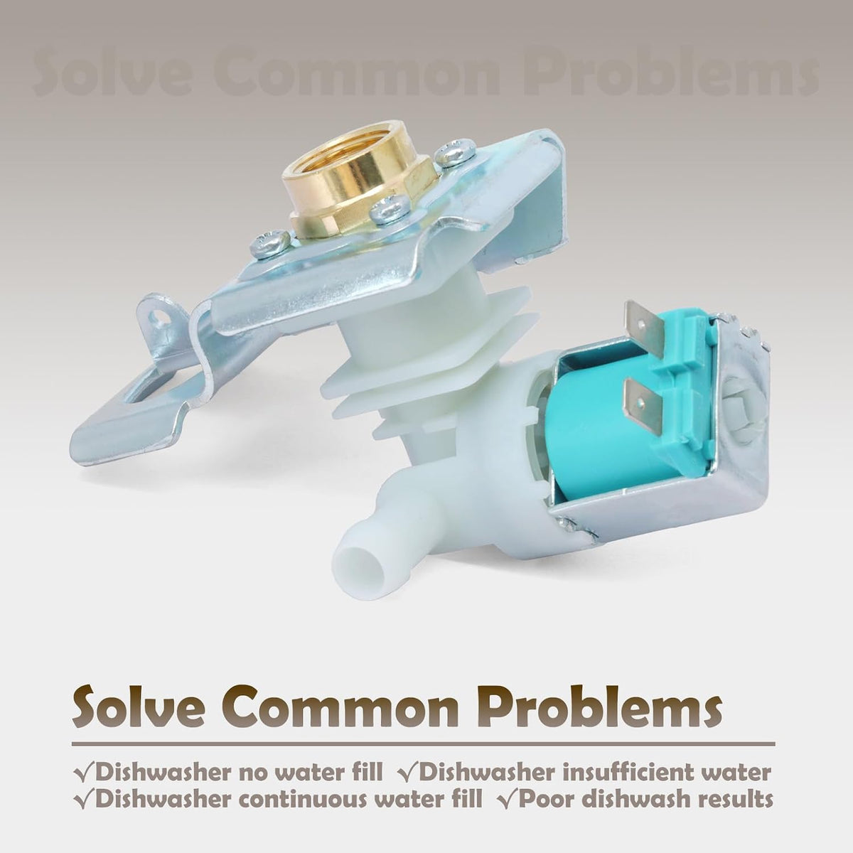 WP8531669 Dishwasher Water Inlet Valve Replacement for Whirlp for KitchenAid for Inglis for Estate for Roper for Kenmore, Replace 8531669 8531670 8268572 8268590 8528931 8531351