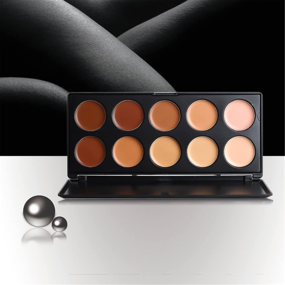 10 Colors Hydrating Cream Concealer Palette, Pure Vie Long Lasting Full Coverage Correcting Concealer Palette