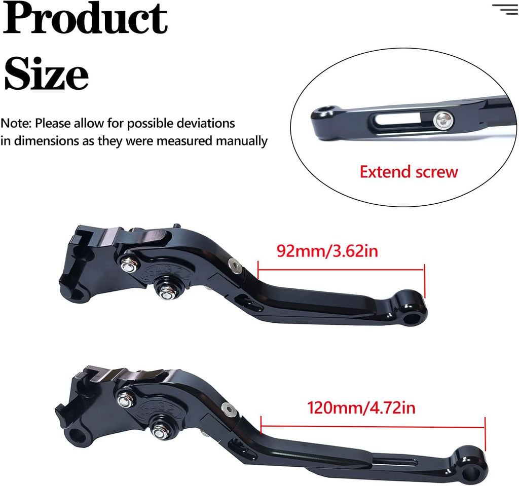 Brake Clutch Levers Replacement for Kawasaki Ninja 650 Z650 09-16