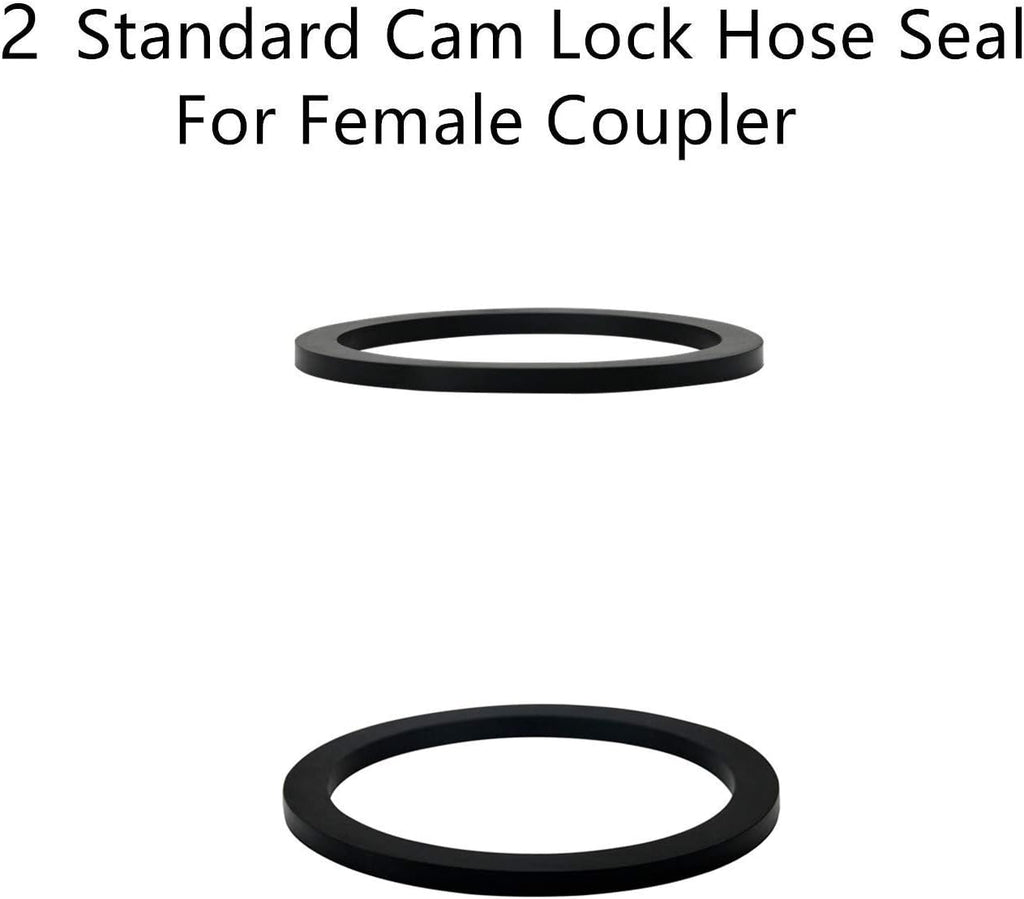 2PCS Cam and Groove Fitting, Aluminum, Type DC, 1.5" Dust Cap, with 2PCS Camlock Gasket Fitting