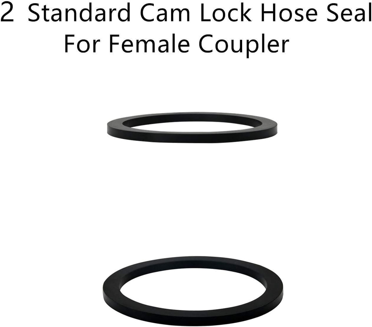 2PCS Cam and Groove Fitting, Aluminum, Type DC, 1.5" Dust Cap, with 2PCS Camlock Gasket Fitting