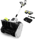 40V Cordless Electric Snow Shovel, 14 Inch Battery Powered Snow Blower with 4.0Ah Battery & 1000W Brushless Motor