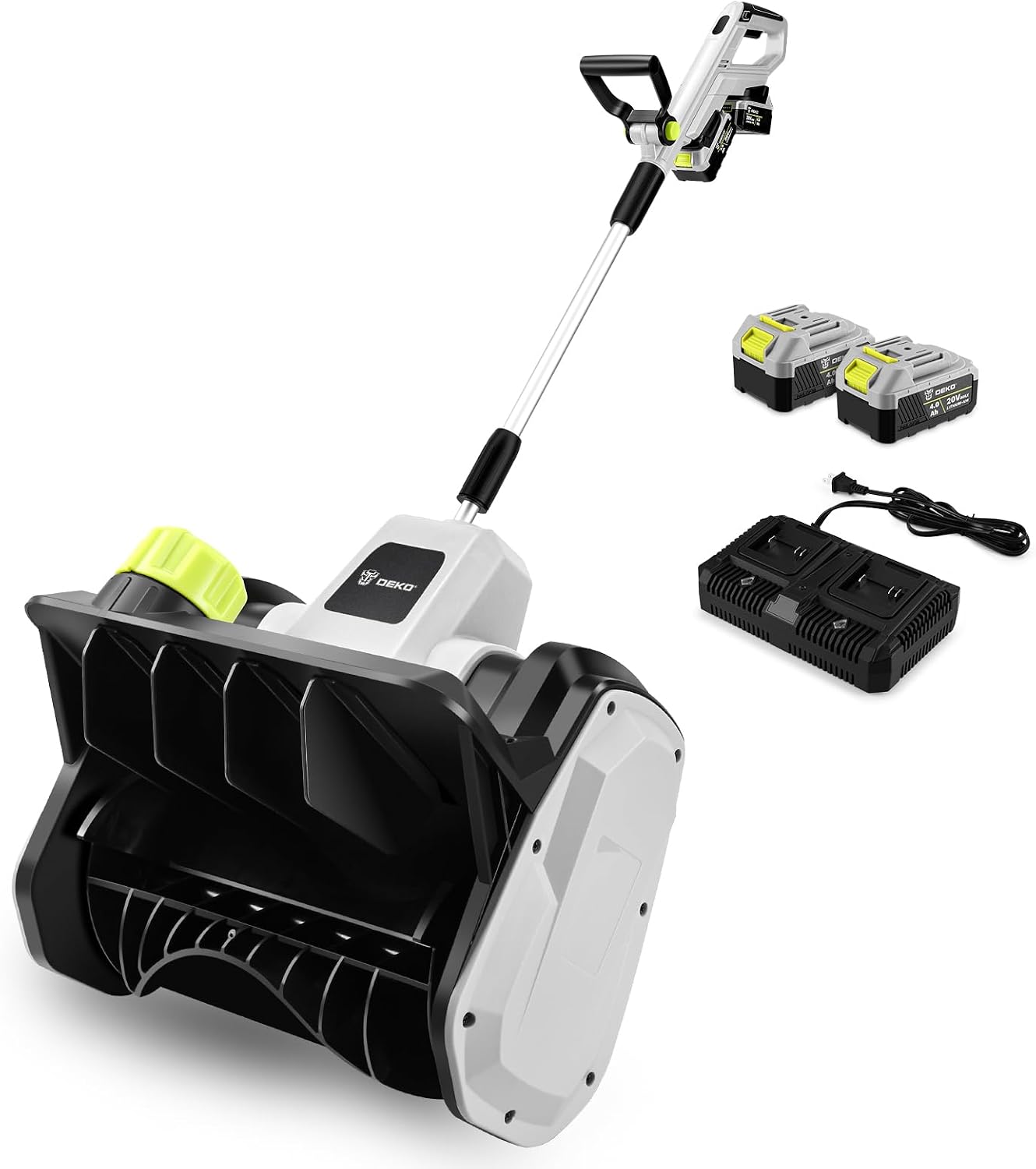 40V Cordless Electric Snow Shovel, 14 Inch Battery Powered Snow Blower with 4.0Ah Battery & 1000W Brushless Motor