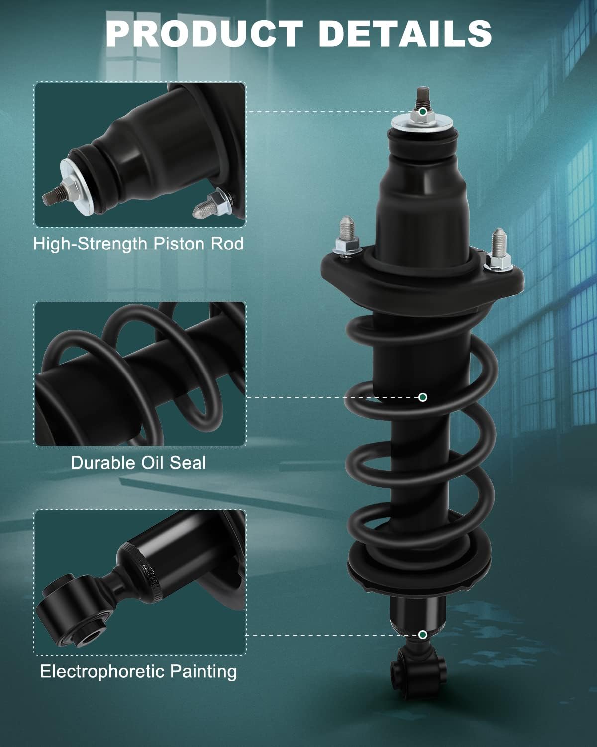 AUTOMUTO Strut Spring Assembly Rear Shock Absorber for Honda Civic 2001-05
