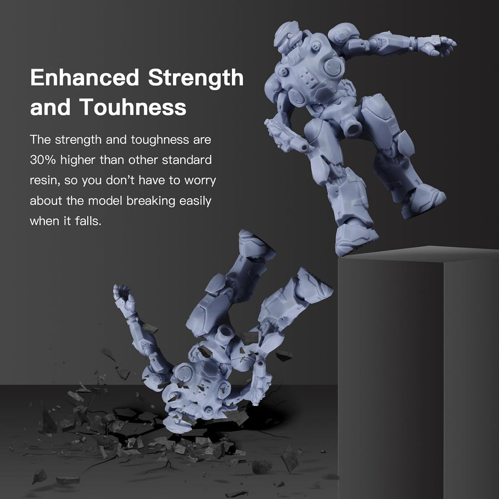 Water Washable Mecha ABS-Like 3D Printer Resin, 405nm High Precision LCD UV-Curing 3D Printing Resin, Low Odor
