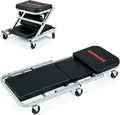 36" Folding Z Mechanic Creeper, 6 Swivel Wheels, 330 LBS Capacity