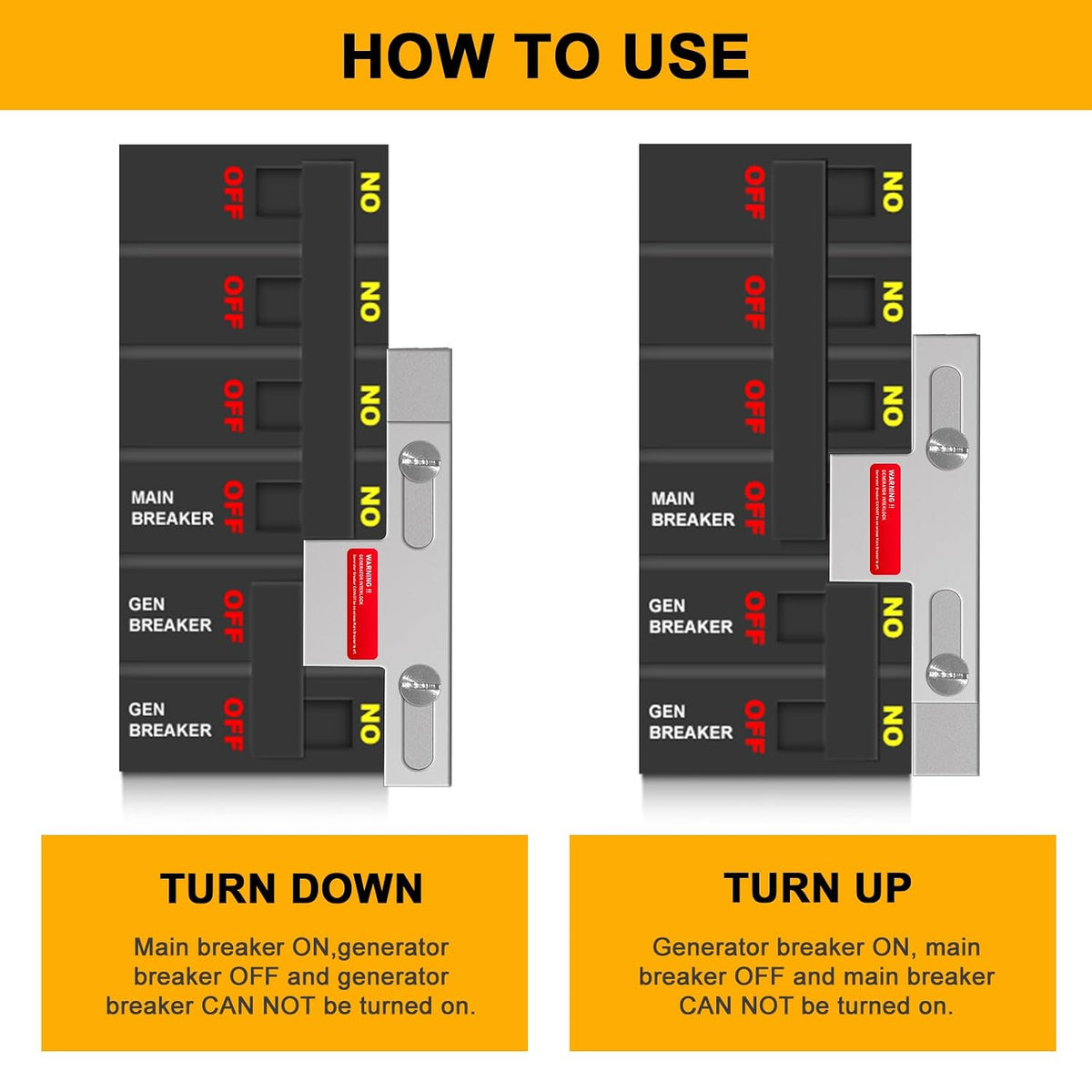 Generator Interlock Kit Compatible with Eaton Cutler Hammer