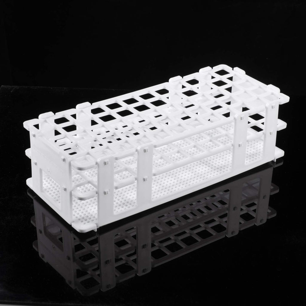 Plastic Lab Tube Rack Storage Stand Holder Detachable for 16mm ID, 60 Holes