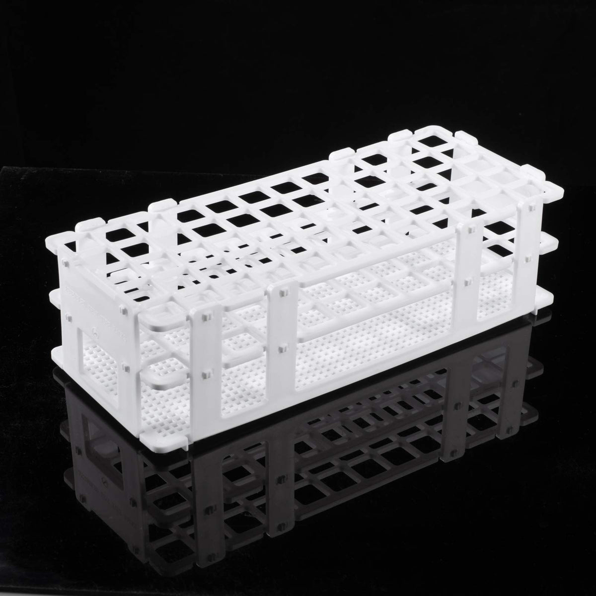 Plastic Lab Tube Rack Storage Stand Holder Detachable for 16mm ID, 60 Holes