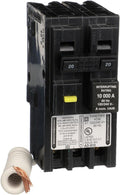 Square D - HOM220GFIC Homeline Circuit Breaker, 20-Amp, 120/240V, 2-Pole, GFCI, Plug-In Mount