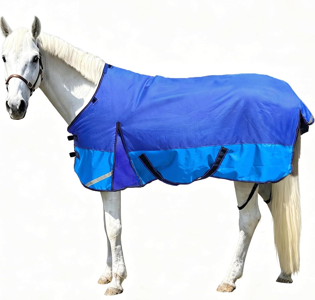 1200D Waterproof Turnout Sheet,No‑Fill with Reflective Design,DarkBlue72''