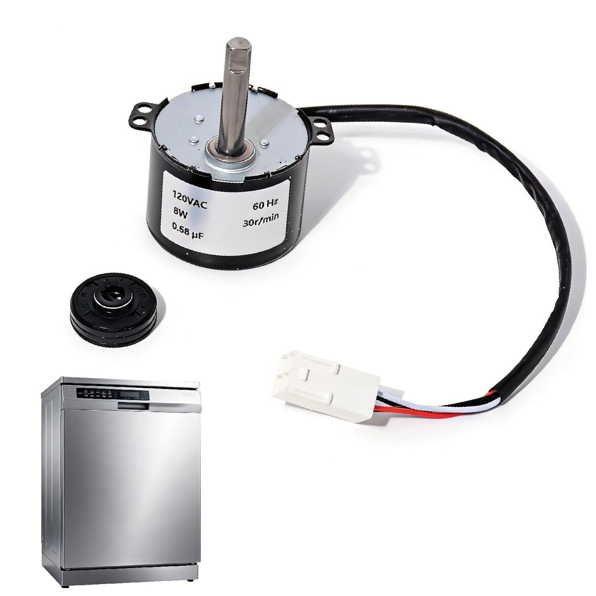Dishwasher Waterwall Spray Arm Motor Compatible with Samsung Geared Motor