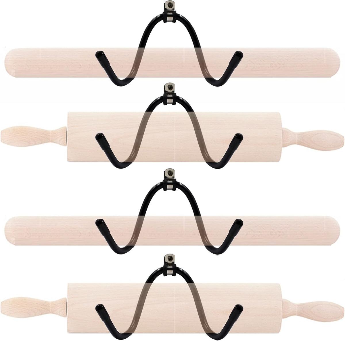 Rolling Pin Holder Rolling Pin Display Rack Rolling Pin Storage - Hardware Included - No Rolling Pin-4/PK