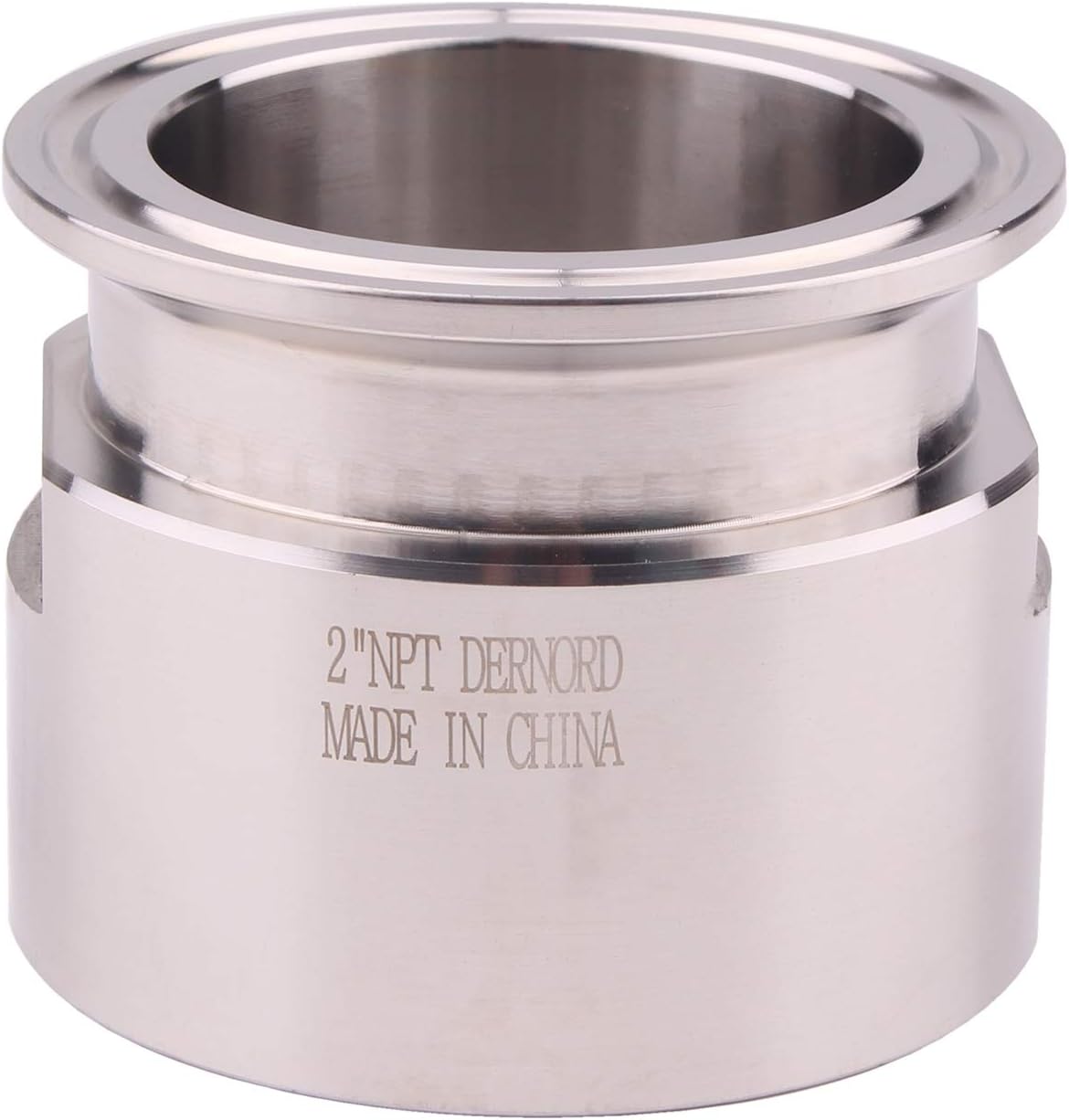 DERNORD 2'' Tri clamp Adapter to 2 inch FNPT Thread Ferrule Sanitary Pipe Fitting