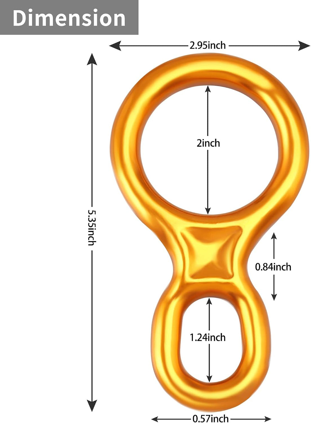40KN Rescue Figure 8 Descender Belay Rappel Equipment Belay Rock Climbing Rigging Plate 7075 Aluminum Alloy for