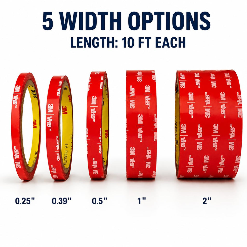 3M Double Sided Tape Heavy Duty Thin 1/4’’×10Ft Made with 3M vhb Clear 4905