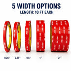 3M Double Sided Tape Heavy Duty Thin 1/4’’×10Ft Made with 3M vhb Clear 4905