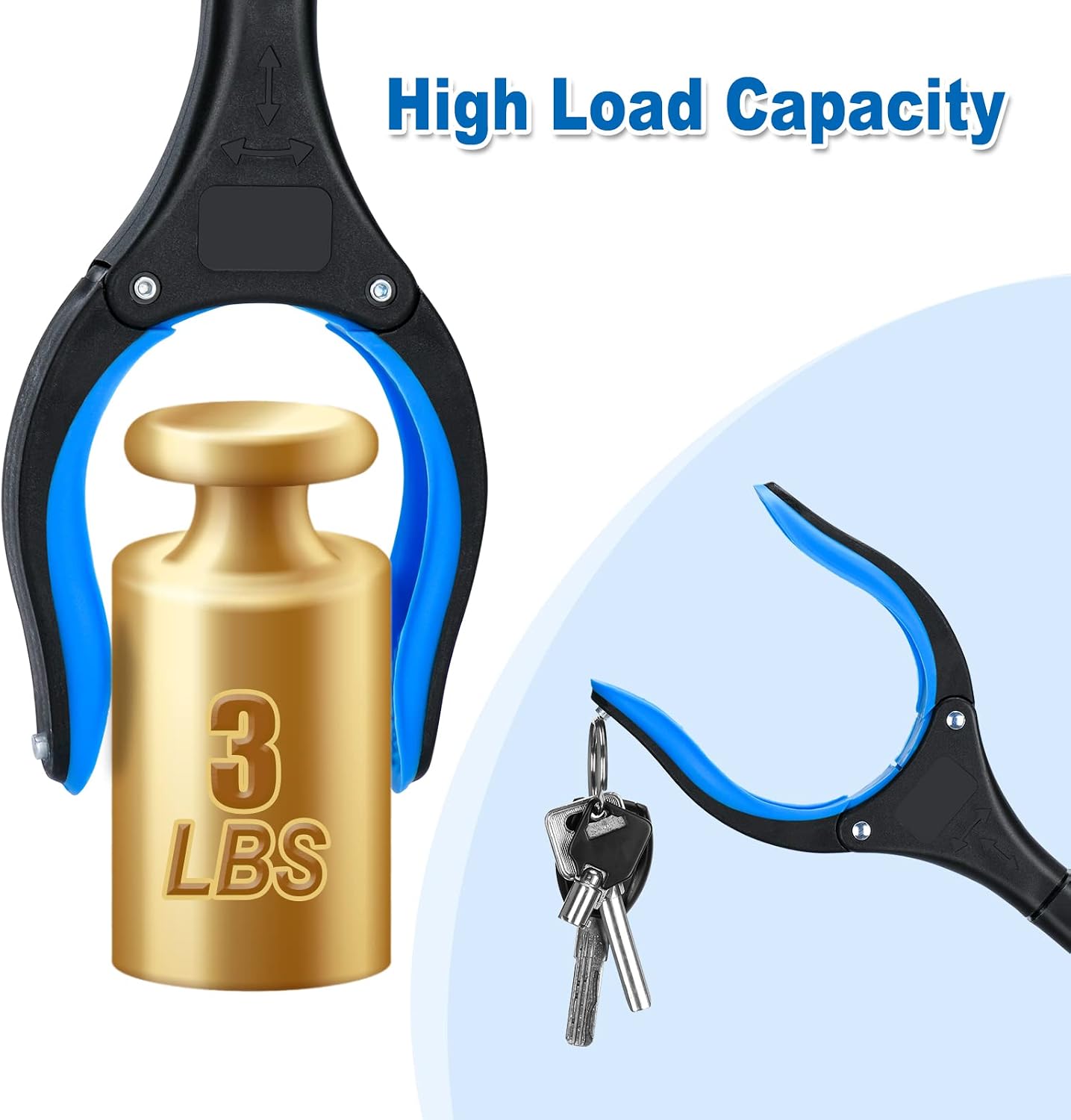 2-Pack Grabber Reacher Tool,32 Inch Foldable Reacher Grabber Pickup Tool with Strong Grip Magnetic,360°Rotating